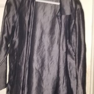 Sheer blue open jacket